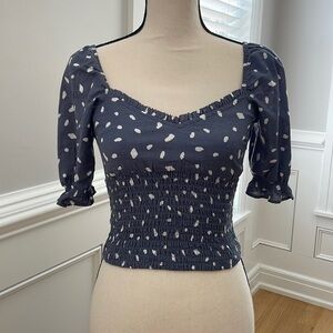 Abercrombie & Fitch blue dotted shirt